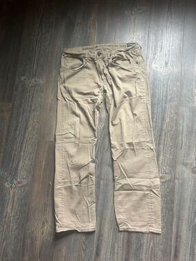 Buffalo David Bitton Tan Men's Straight-Leg Chinos
